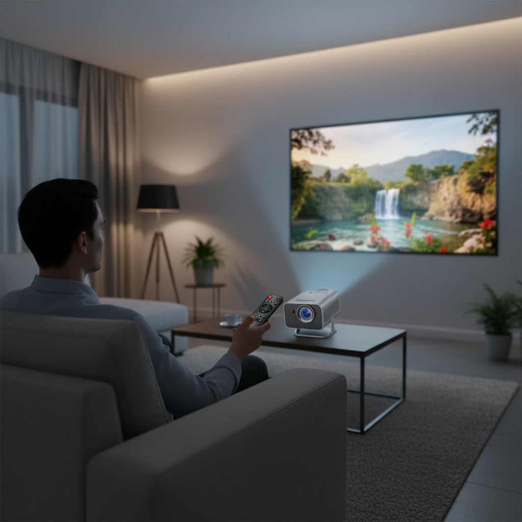 4K Native 1080P Android 11 Projector 390ANSI HY320 Dual Wifi6 BT5.0 Cinema Outdoor Portable Projetor Upgrated HY320