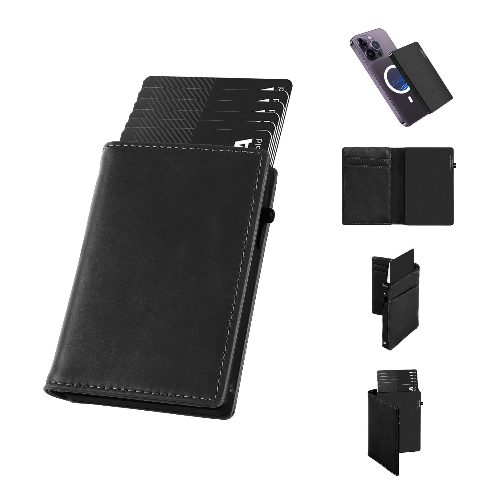 Easy access Wallet With Genuine Leather Cover Men's