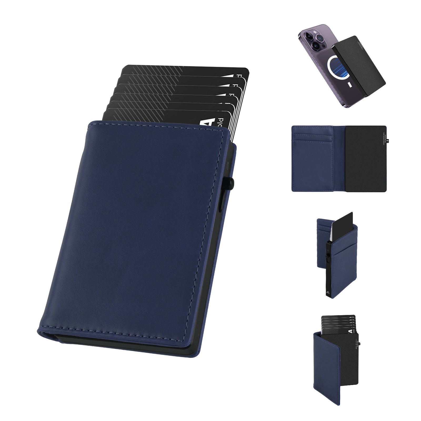 Easy access Wallet With Genuine Leather Cover Men's