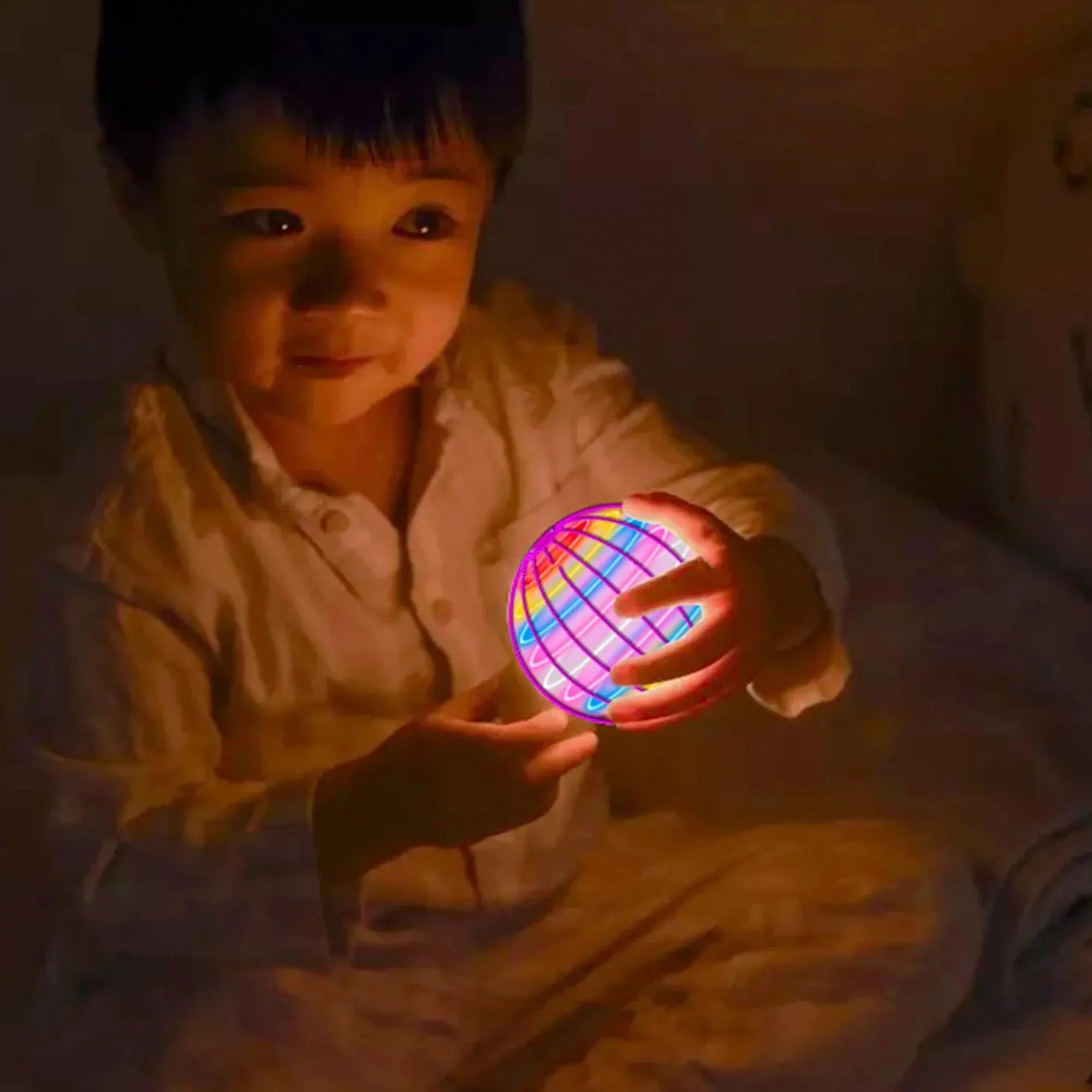 LED Flying Ball Boomerang Spinner Toy
