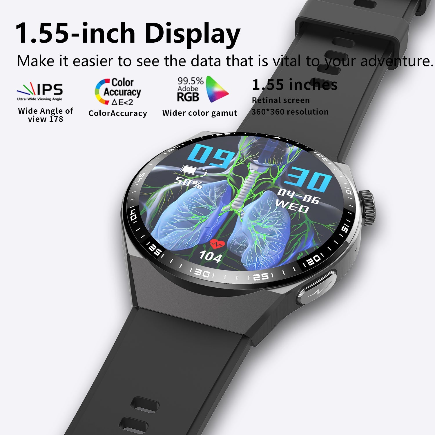 Full Touch Screen Sport and Fitness Bluetooth Smartwatch