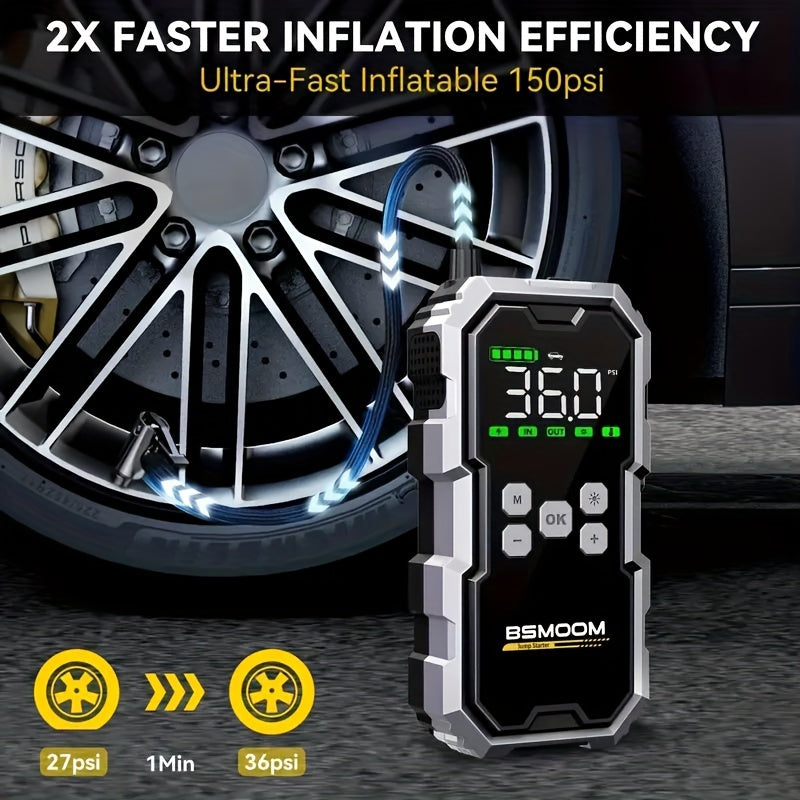Cordless Car Jump Starter with Air Compressor